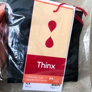NWT Thinx air bikini xs black period underwear